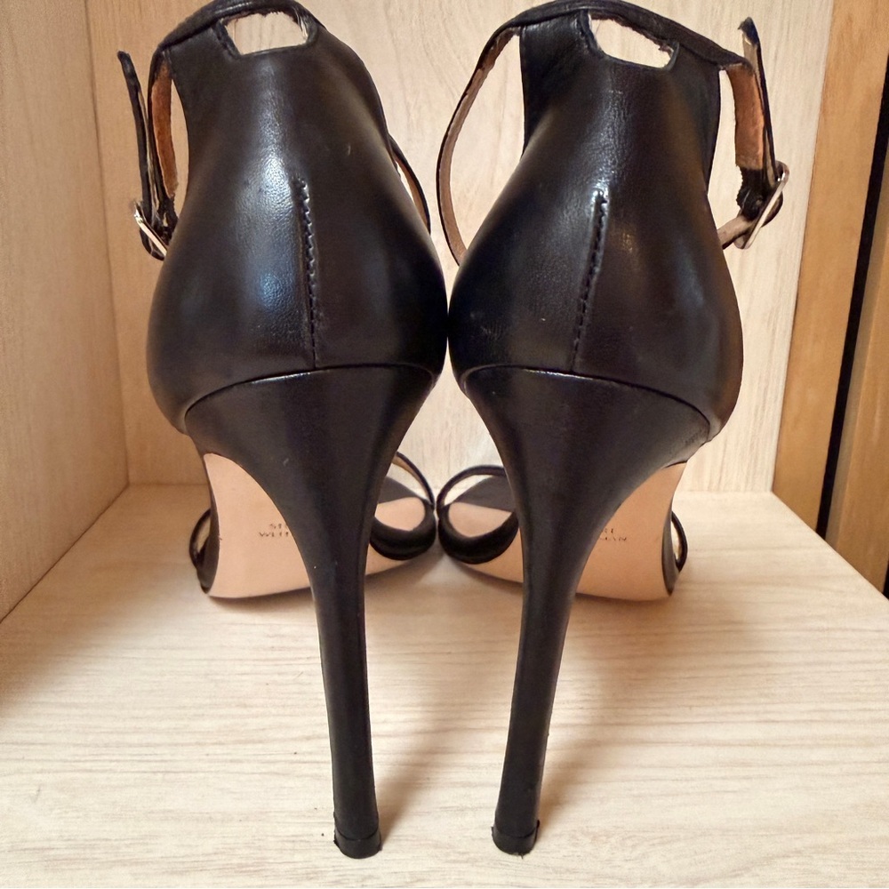 Stuart Weitzman Black Leather Nudist Ankle Strap shoes|sandals|Heels sz 10 - Picture 9 of 15